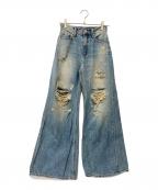 SLYスライ）の古着「ダメージデニムパンツ」