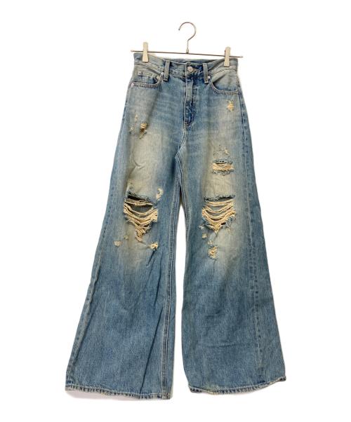 SLY（スライ）SLY (スライ) ダメージデニムパンツ サイズ:０の古着・服飾アイテム