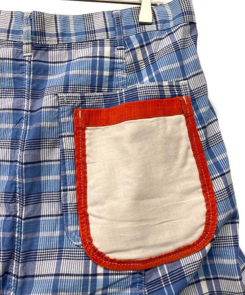 COMME des GARCONS HOMME PLUS（コムデギャルソンオムプリュス）COMME des GARCONS HOMME PLUS (コムデギャルソンオムプリュス) チェックサルエルパンツ ブルー サイズ:XSの古着・服飾アイテム