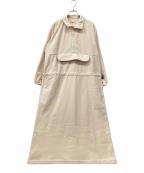 MEYAMEメヤメ）の古着「フリース スナップ ロング ドレス ワンピース」｜アイボリー