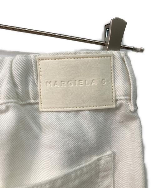 MM6 Maison Margiela（エムエムシックスメゾンマルジェラ）MM6 Maison Margiela (エムエムシックスメゾンマルジェラ) デニムパンツ ホワイト×シルバー サイズ:16Yの古着・服飾アイテム