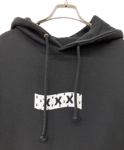 PLAY BOY（プレイボーイ）PLAY BOY (プレイボーイ) GOD SELECTION XXX (ゴッドセレクショントリプルエックス) プルオーバーパーカー ブラック サイズ:Lの古着・服飾アイテム