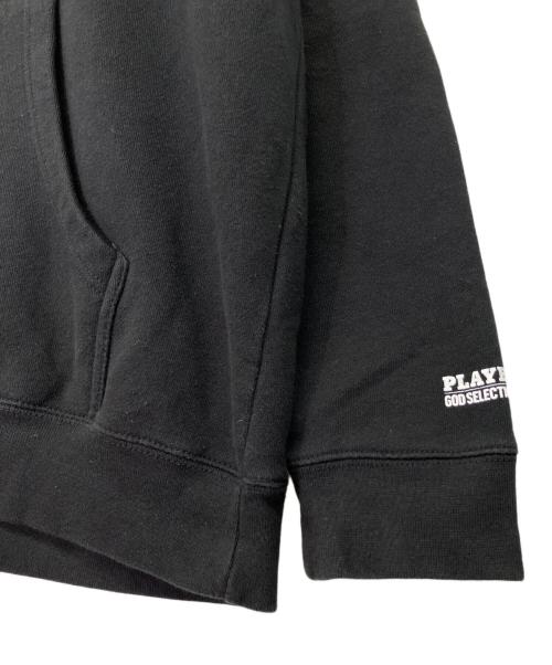 PLAY BOY（プレイボーイ）PLAY BOY (プレイボーイ) GOD SELECTION XXX (ゴッドセレクショントリプルエックス) プルオーバーパーカー ブラック サイズ:Lの古着・服飾アイテム
