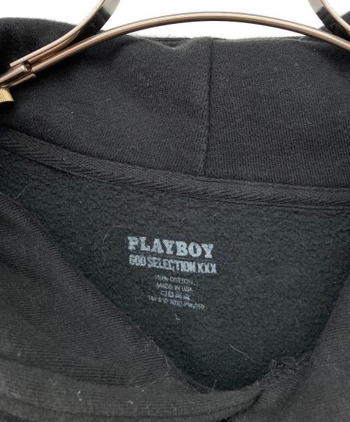 PLAY BOY（プレイボーイ）PLAY BOY (プレイボーイ) GOD SELECTION XXX (ゴッドセレクショントリプルエックス) プルオーバーパーカー ブラック サイズ:Lの古着・服飾アイテム