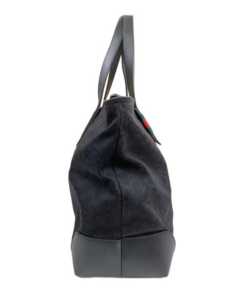 GUCCI（グッチ）GUCCI (グッチ) GGキャンバストートバッグ ブラックの古着・服飾アイテム
