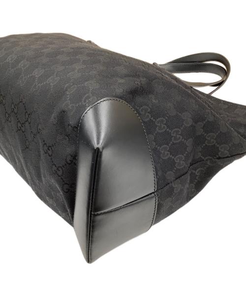 GUCCI（グッチ）GUCCI (グッチ) GGキャンバストートバッグ ブラックの古着・服飾アイテム