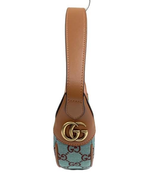 GUCCI（グッチ）GUCCI (グッチ) オフィディア　ショルダーバッグ ブルー×ブラウンの古着・服飾アイテム