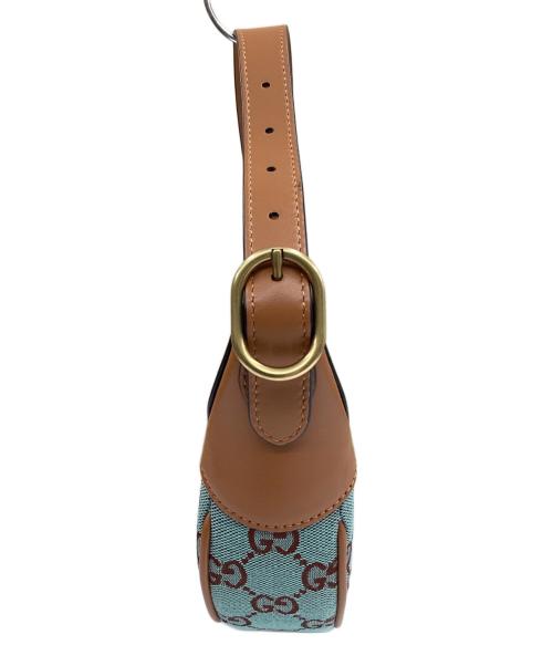 GUCCI（グッチ）GUCCI (グッチ) オフィディア　ショルダーバッグ ブルー×ブラウンの古着・服飾アイテム