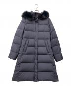 green label relaxingグリーンレーベルリラクシング）の古着「フードロングダウンコート」｜ネイビー