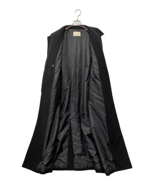 PUBLIC TOKYO（パブリックトウキョウ）PUBLIC TOKYO (パブリックトウキョウ) オーバーヨーク ロングチェスターコート ブラック サイズ:2の古着・服飾アイテム
