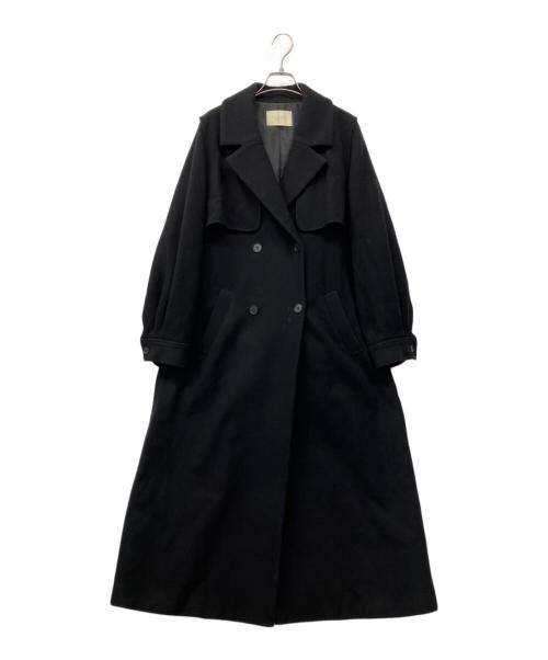 PUBLIC TOKYO（パブリックトウキョウ）PUBLIC TOKYO (パブリックトウキョウ) オーバーヨーク ロングチェスターコート ブラック サイズ:2の古着・服飾アイテム