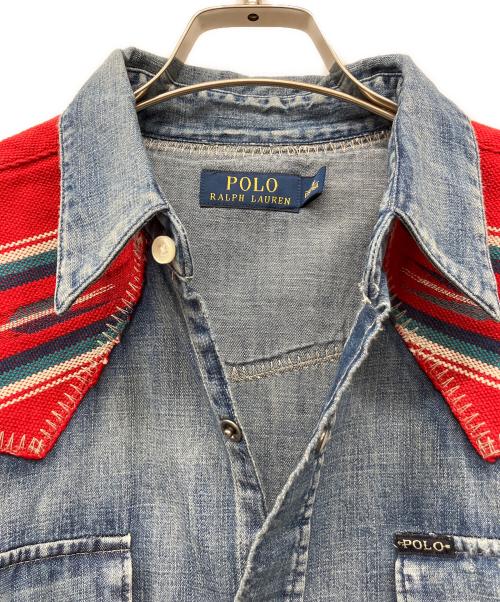 POLO RALPH LAUREN（ポロ・ラルフローレン）POLO RALPH LAUREN (ポロ・ラルフローレン) 長袖シャツ ブルー サイズ:Mの古着・服飾アイテム