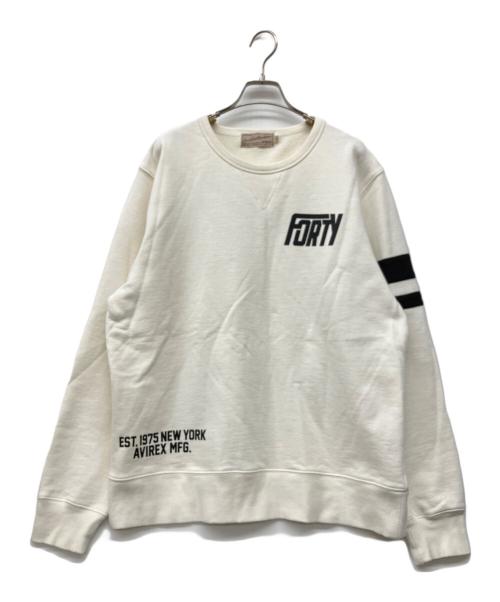 AVIREX（アヴィレックス）AVIREX (アヴィレックス) スウェット ホワイト サイズ:XLの古着・服飾アイテム