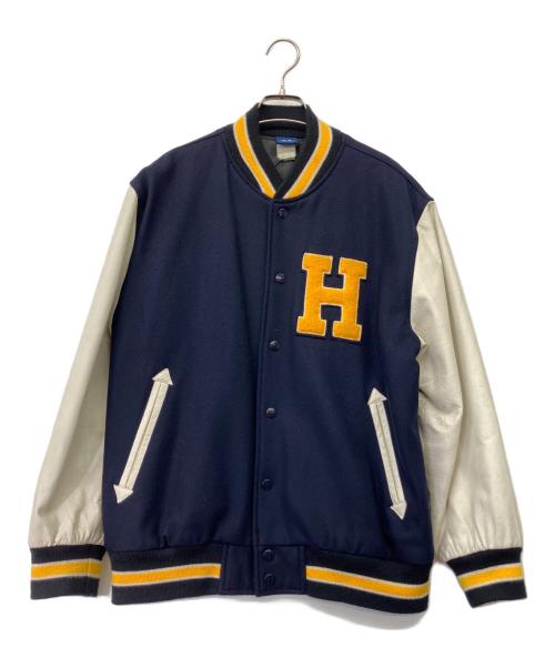 HANG TEN（ハンテン）HANG TEN (ハンテン) 90's レターマンジャケット ネイビー×イエロー サイズ:Mの古着・服飾アイテム