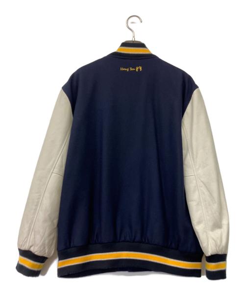HANG TEN（ハンテン）HANG TEN (ハンテン) 90's レターマンジャケット ネイビー×イエロー サイズ:Mの古着・服飾アイテム