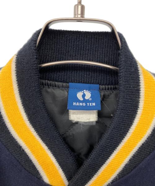 HANG TEN（ハンテン）HANG TEN (ハンテン) 90's レターマンジャケット ネイビー×イエロー サイズ:Mの古着・服飾アイテム