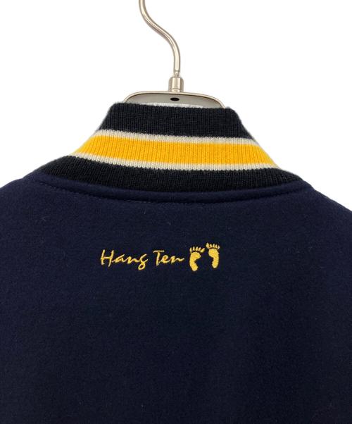 HANG TEN（ハンテン）HANG TEN (ハンテン) 90's レターマンジャケット ネイビー×イエロー サイズ:Mの古着・服飾アイテム