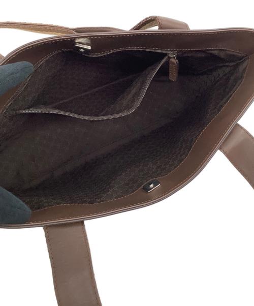 GUCCI（グッチ）GUCCI (グッチ) レザートートバッグ ブラウンの古着・服飾アイテム