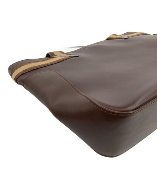 GUCCI（グッチ）GUCCI (グッチ) レザートートバッグ ブラウンの古着・服飾アイテム