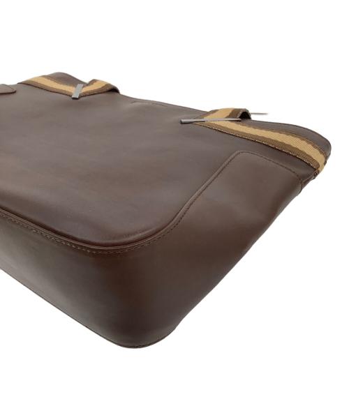 GUCCI（グッチ）GUCCI (グッチ) レザートートバッグ ブラウンの古着・服飾アイテム