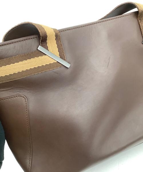 GUCCI（グッチ）GUCCI (グッチ) レザートートバッグ ブラウンの古着・服飾アイテム