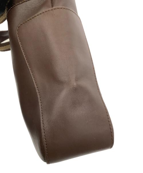 GUCCI（グッチ）GUCCI (グッチ) レザートートバッグ ブラウンの古着・服飾アイテム