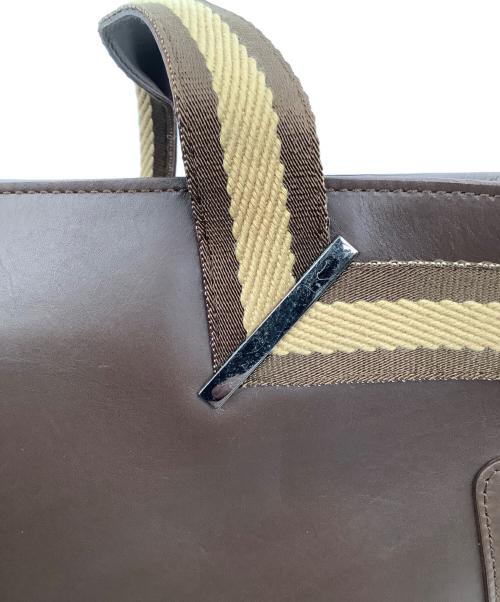 GUCCI（グッチ）GUCCI (グッチ) レザートートバッグ ブラウンの古着・服飾アイテム