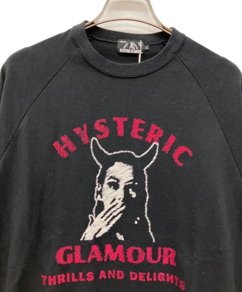 Hysteric Glamour（ヒステリックグラマー）Hysteric Glamour (ヒステリックグラマー) TEST AND APPOVED 刺繍 スウェット ブラック サイズ:L 未使用品の古着・服飾アイテム