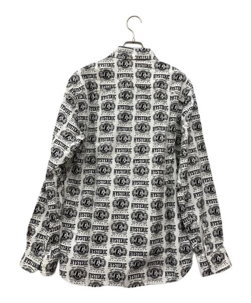 Hysteric Glamour（ヒステリックグラマー）Hysteric Glamour (ヒステリックグラマー) 長袖シャツ ホワイト×ブラック サイズ:L 未使用品の古着・服飾アイテム