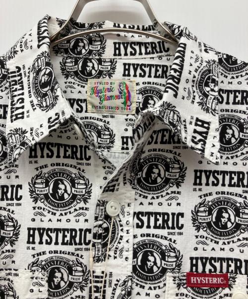 Hysteric Glamour（ヒステリックグラマー）Hysteric Glamour (ヒステリックグラマー) 長袖シャツ ホワイト×ブラック サイズ:L 未使用品の古着・服飾アイテム