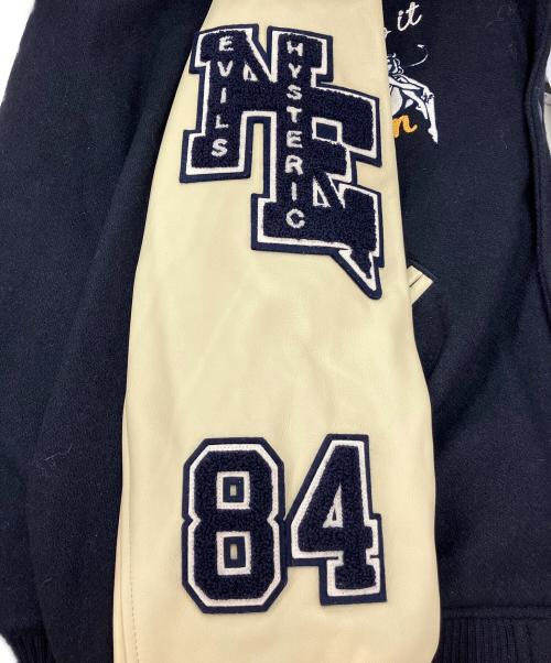 Hysteric Glamour（ヒステリックグラマー）Hysteric Glamour (ヒステリックグラマー) DEVIL 刺繍 レザースリーブスタジャン サイズ:Lの古着・服飾アイテム