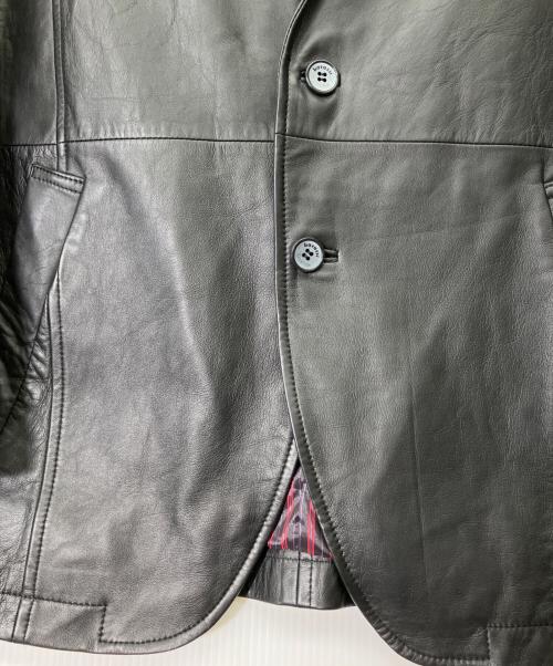 Barassi（バラシ）Barassi (バラシ) ラムレザーテーラードジャケット ブラック サイズ:48の古着・服飾アイテム