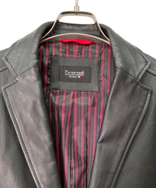 Barassi（バラシ）Barassi (バラシ) ラムレザーテーラードジャケット ブラック サイズ:48の古着・服飾アイテム