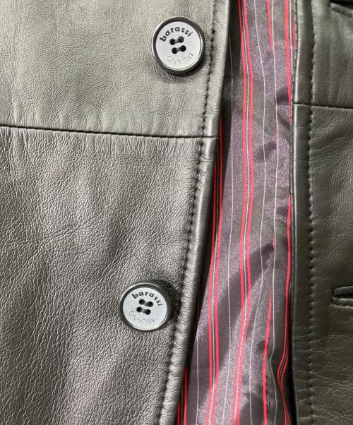 Barassi（バラシ）Barassi (バラシ) ラムレザーテーラードジャケット ブラック サイズ:48の古着・服飾アイテム