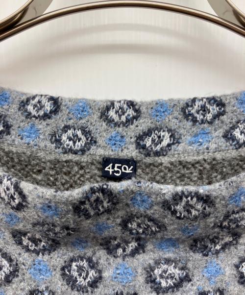 45R（フォーティファイブ・アール）45R (フォーティファイブ・アール) 薄手ニット グレーの古着・服飾アイテム
