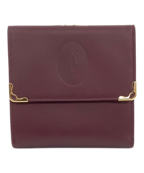 Cartier（カルティエ）Cartier (カルティエ) 3つ折り財布 ボルドーの古着・服飾アイテム