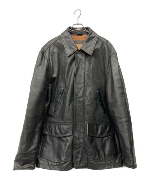 Timberland（ティンバーランド）Timberland (ティンバーランド) カウレザージャケット ブラック サイズ:XLの古着・服飾アイテム