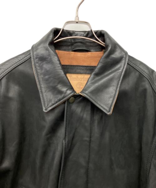 Timberland（ティンバーランド）Timberland (ティンバーランド) カウレザージャケット ブラック サイズ:XLの古着・服飾アイテム