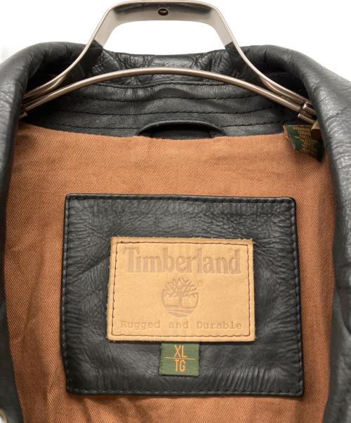 Timberland（ティンバーランド）Timberland (ティンバーランド) カウレザージャケット ブラック サイズ:XLの古着・服飾アイテム
