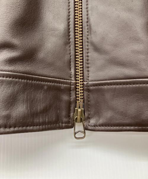 AVIREX（アヴィレックス）AVIREX (アヴィレックス) レザージャケット ブラウン サイズ:2XLの古着・服飾アイテム
