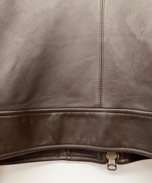 AVIREX（アヴィレックス）AVIREX (アヴィレックス) レザージャケット ブラウン サイズ:2XLの古着・服飾アイテム