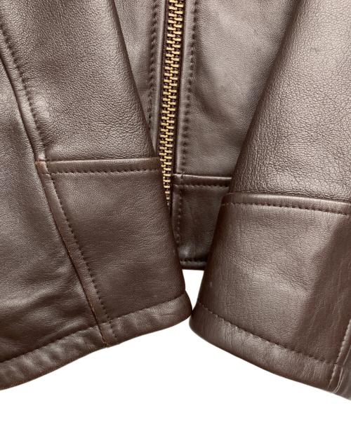 AVIREX（アヴィレックス）AVIREX (アヴィレックス) レザージャケット ブラウン サイズ:2XLの古着・服飾アイテム