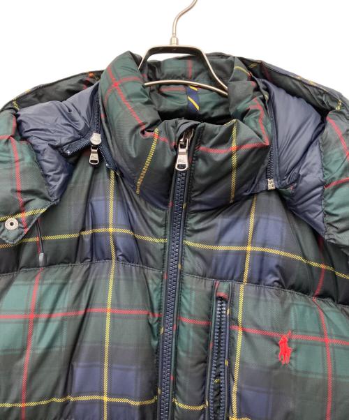 POLO RALPH LAUREN（ポロ・ラルフローレン）POLO RALPH LAUREN (ポロ・ラルフローレン) ダウンジャケット ネイビー×グリーン サイズ:XLの古着・服飾アイテム