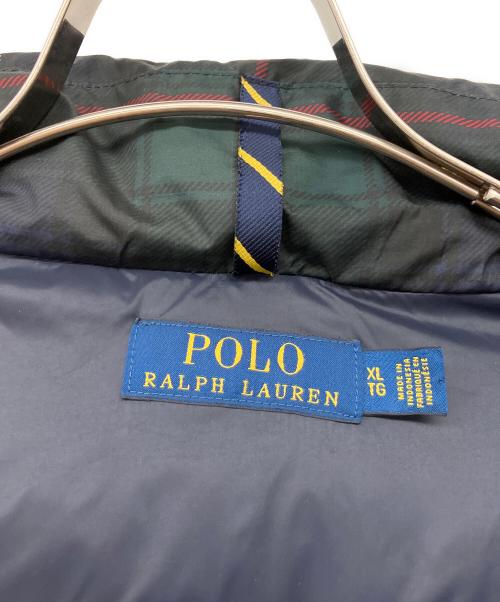 POLO RALPH LAUREN（ポロ・ラルフローレン）POLO RALPH LAUREN (ポロ・ラルフローレン) ダウンジャケット ネイビー×グリーン サイズ:XLの古着・服飾アイテム