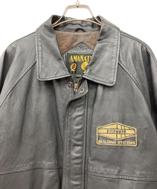 AMANATI（アマナティ）AMANATI (アマナティ) レザージャケット ブラック サイズ:Lの古着・服飾アイテム