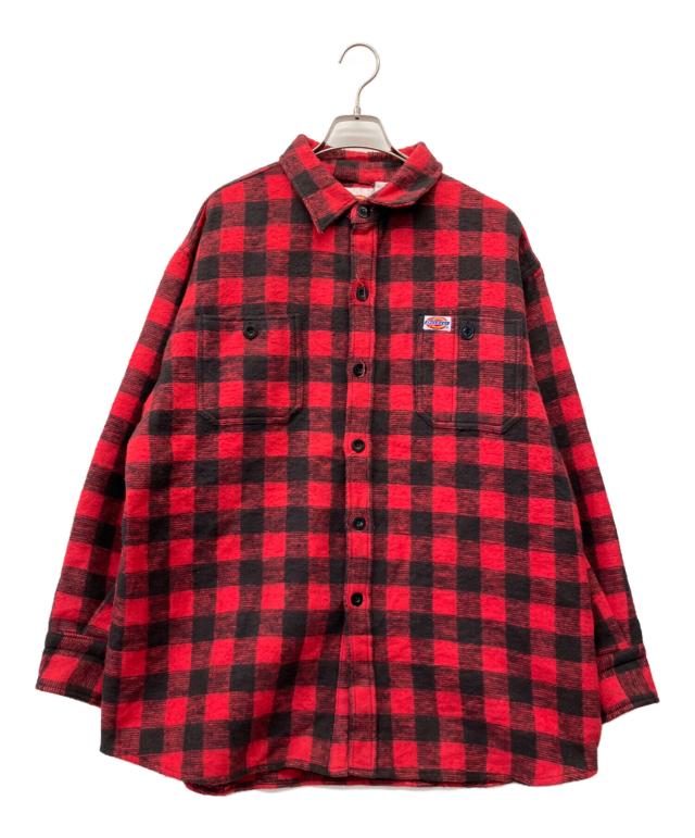 Dickies, Dickies 80's チェックネルシャツ レッド×ブラック