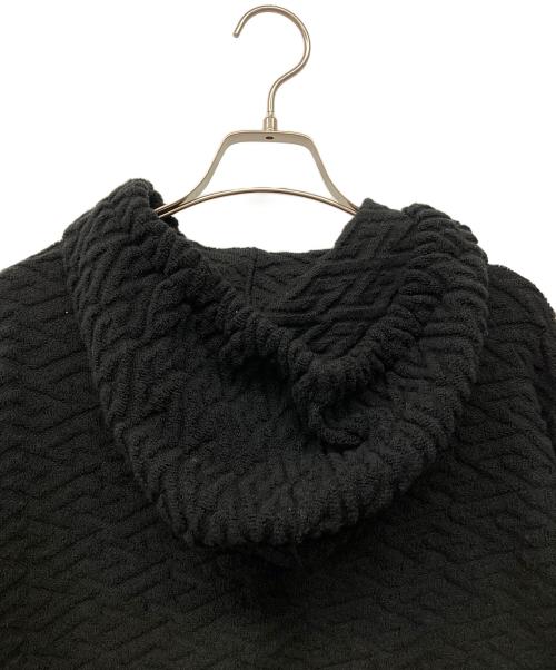 VERSACE（ヴェルサーチェ）VERSACE (ヴェルサーチェ) ジップ付ウールスウェットシャツ グレー×ブラック サイズ:Sの古着・服飾アイテム