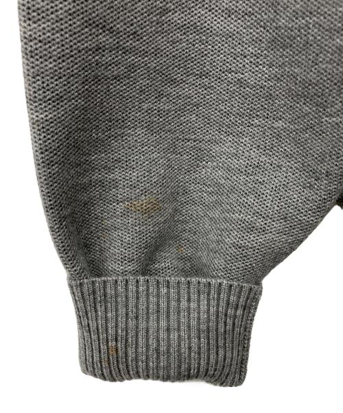 VERSACE（ヴェルサーチェ）VERSACE (ヴェルサーチェ) ジップ付ウールスウェットシャツ グレー×ブラック サイズ:Sの古着・服飾アイテム