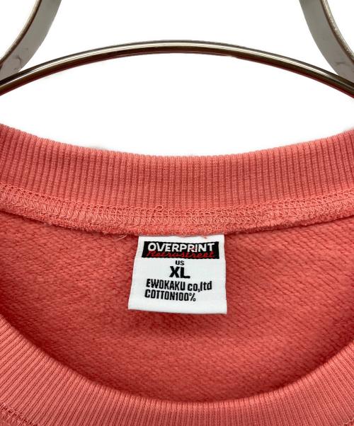 overprint（オーバープリント）overprint (オーバープリント) スウェット サーモンピンク サイズ:XLの古着・服飾アイテム