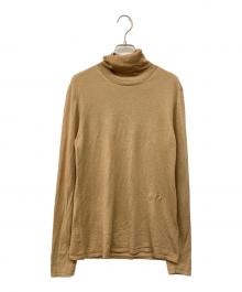 BURBERRY（バーバリー）の古着「カシミヤ/シルクタートルネックニット」｜ベージュ